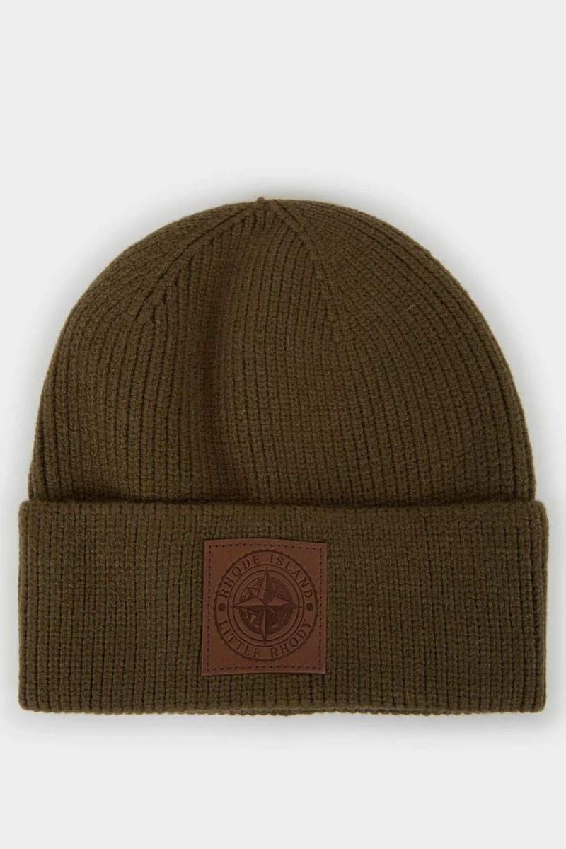 ديفاكتو Man Woven Labeled Knitwear Beanie