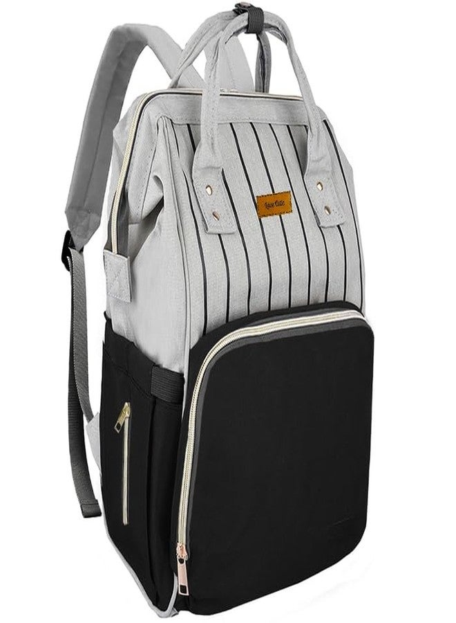 Laee cute Diaper Bag for New Born Baby/Diaper Bag for Mothers for Travel with Multi Compartments, Insulated Pockets, Waterproof Diaper Bags (Black) - Image 1