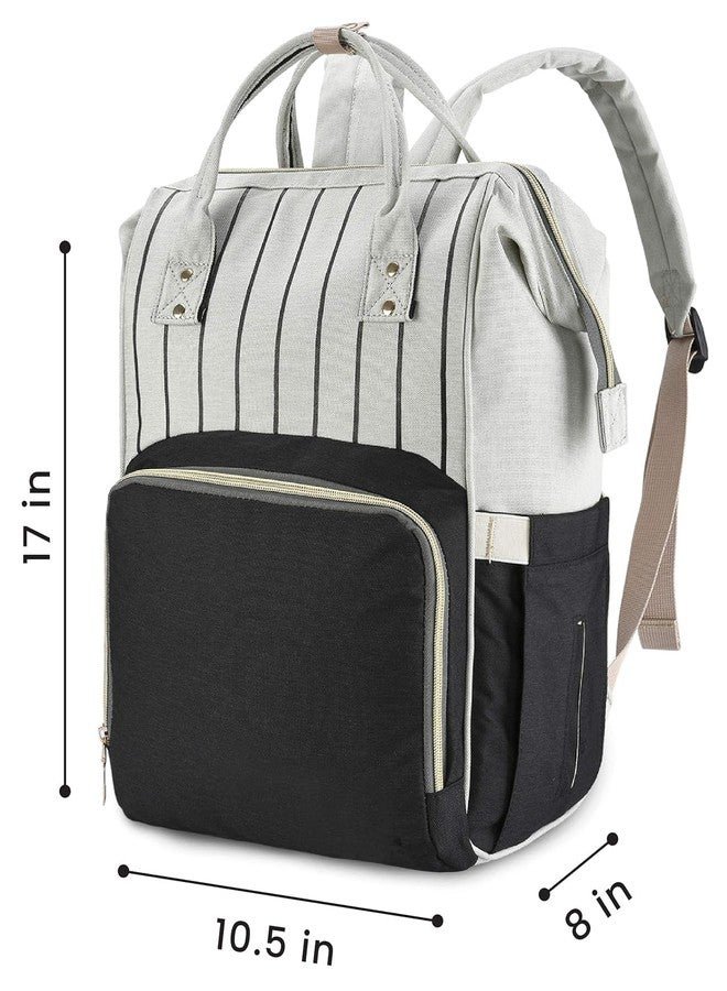 Laee cute Diaper Bag for New Born Baby/Diaper Bag for Mothers for Travel with Multi Compartments, Insulated Pockets, Waterproof Diaper Bags (Black) - Image 2