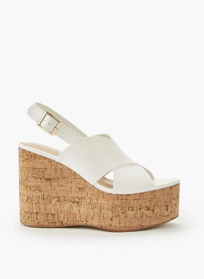 Surestep WHITE Women Wedge Heel Sandals for Women | Best Price UAE