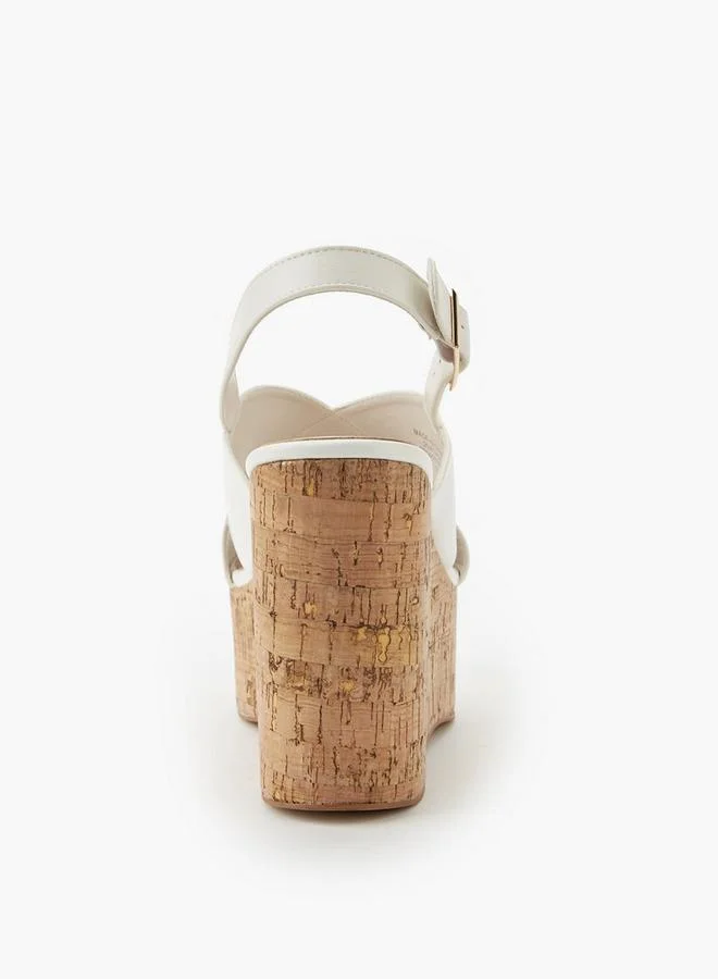 Surestep WHITE Women Wedge Heel Sandals for Women | Best Price UAE