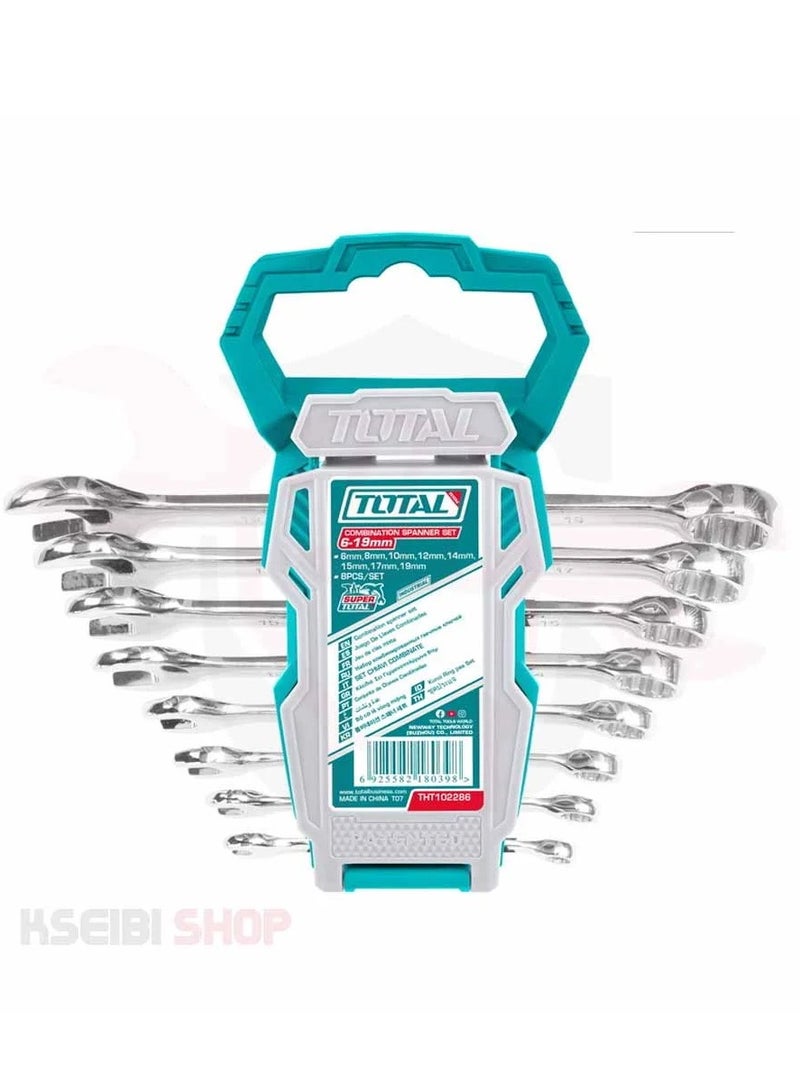 TOTAL 8-Piece Ratcheting Wrench Set, Model THT102286-I - Image 2