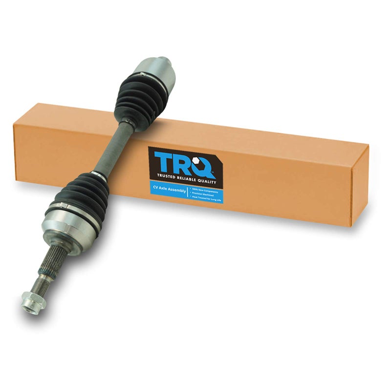 TRQ Front Right CV Axle Shaft Assembly Passenger Side Neoprene Boots Compatible with 20052010 Jeep Grand Cherokee 20062010 Commander