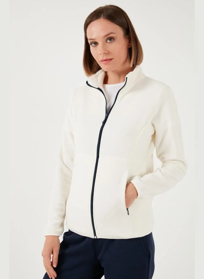 ليلا كارديجان نسائي من الصوف القطبي بسحاب مزدوج مضاد للوبر بقصة ضيقة من ليلا