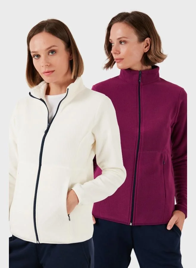 ليلا كارديجان نسائي من الصوف القطبي بسحاب مزدوج مضاد للوبر بقصة ضيقة من ليلا