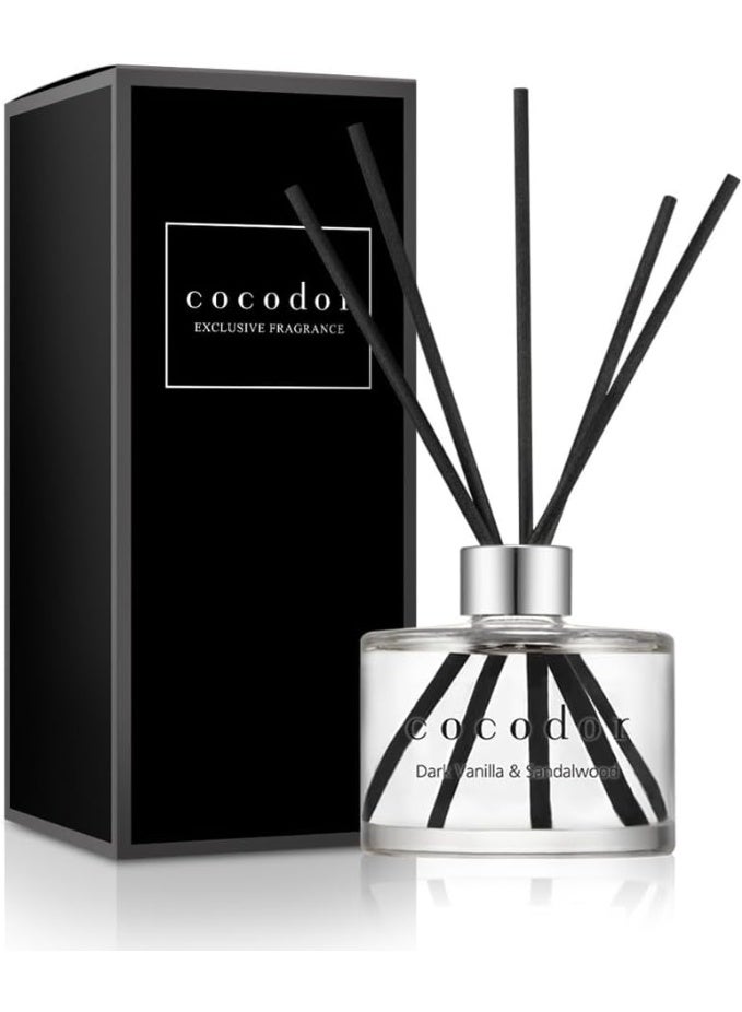 cocodor معطر هواء كوكودور ريد/ فانيليا داكنة وخشب الصندل/ 6.7 أونصة/ عبوة واحدة / معطر منزلي للغرف والحمام وزينة المنزل