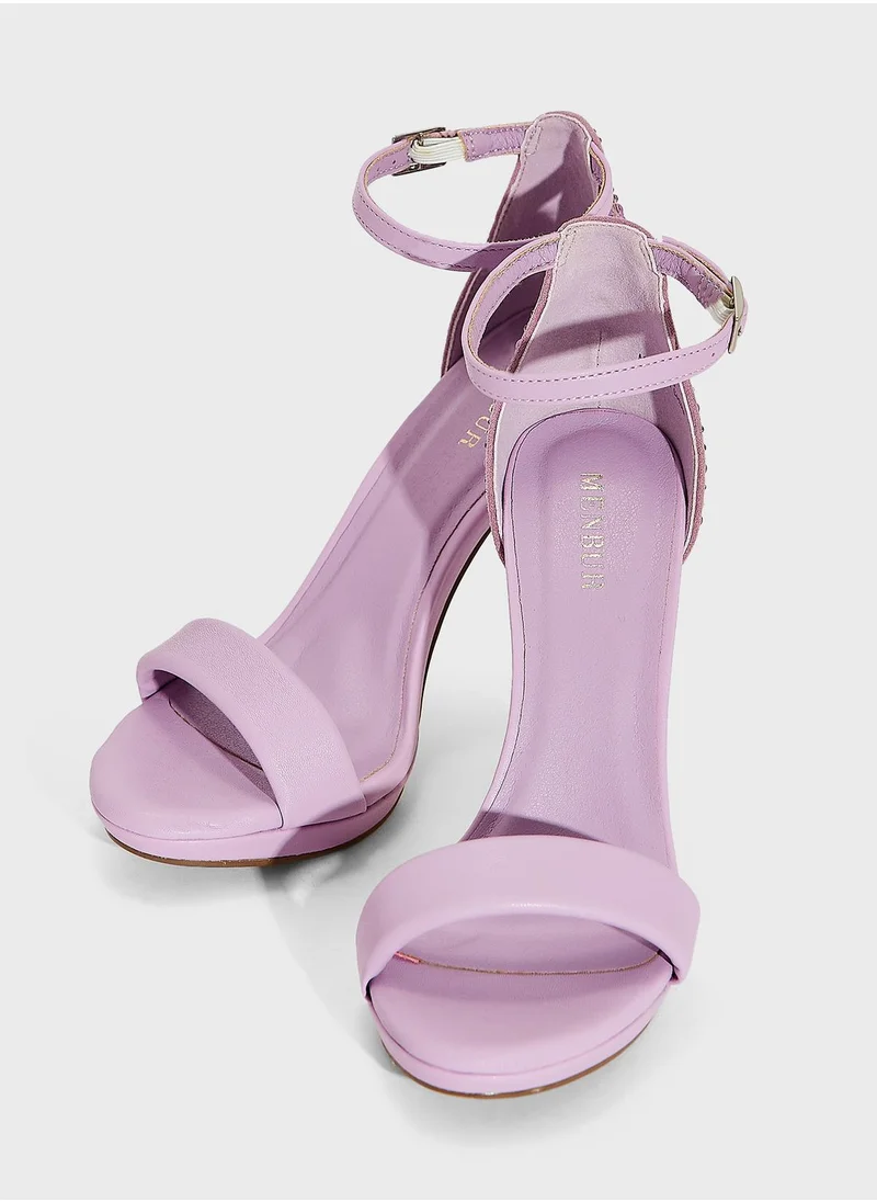 منبور Ankle Strap High Heel Sandals