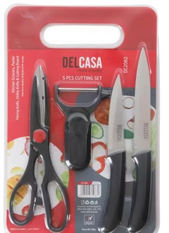 DELCASA 5-Piece Knife Set With Cutting Board  - Image 1