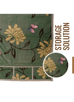 Kuber Industries Kuber Industries Fridge Top Cover | Fridge Top Cover with Pockets | Refrigerator Top Cover for Kitchen | Fridge Top Cover with 6 Utility Pockets | Flower Fridge Cover | Green  - Image 4