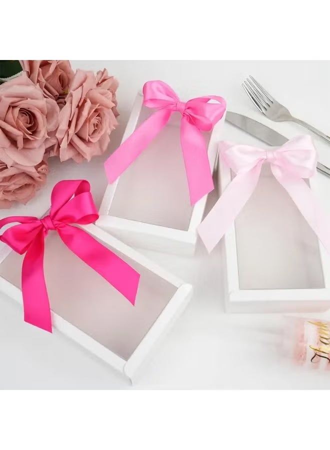 مجموعة من 6 لفات من شرائط الساتان بطول 150 ياردة - شريط بوليستر بعرض 1.57 بوصة لتغليف الهدايا، وربطات الشعر، والتنسيقات الزهرية، والحرف اليدوية، بدون ريش، بألوان متنوعة - Image 4