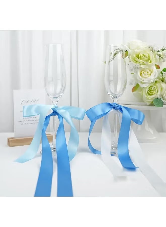 مجموعة من 6 لفات من شرائط الساتان بطول 150 ياردة - شريط بوليستر بعرض 1.57 بوصة لتغليف الهدايا، وربطات الشعر، والتنسيقات الزهرية، والحرف اليدوية، بدون ريش، بألوان متنوعة - Image 3