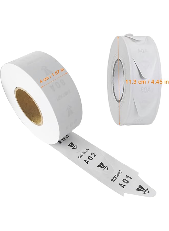 erorex Queue Number Roll Wireless Queue Call System Pager Calling Restaurant Ticket Rolls For Restaurant Waiting System Ticket Dispenser 2000 Tickets Roll 4 Groups Waiting Numbers From A01 E99 - Image 2