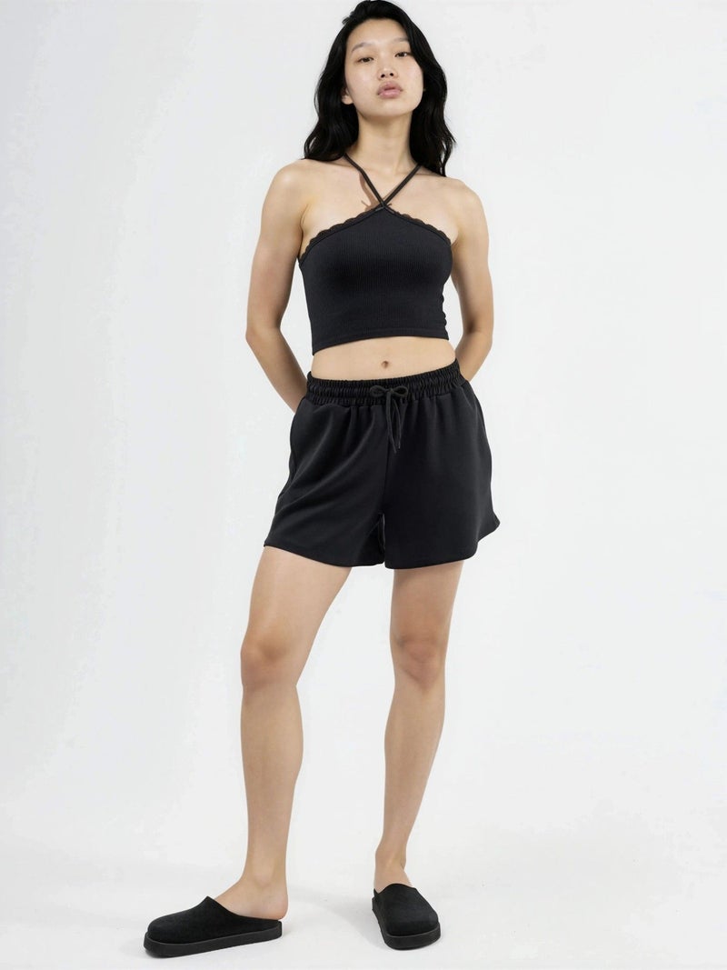 BUSEM Halter Neck Ribbed Crop Top - Image 5