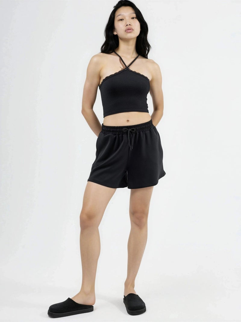BUSEM Halter Neck Ribbed Crop Top - Image 5