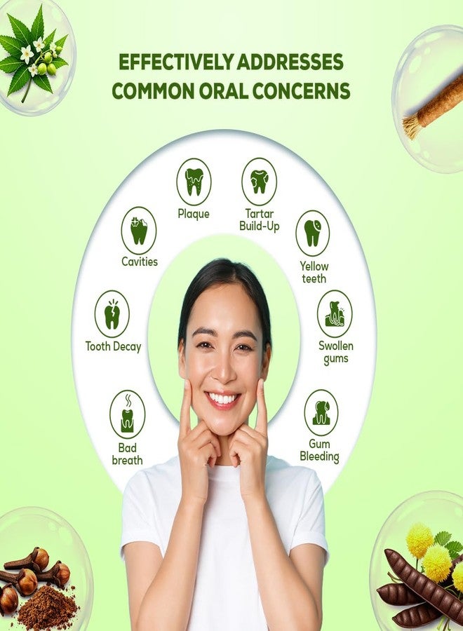 Pil Neem Plus Herbal Dental Gel | Neem toothpaste with Clove, Meswak & Babool | Promotes Fresh Breath & Keep Gum's Healthy (300g, Pack of 3) - Image 2