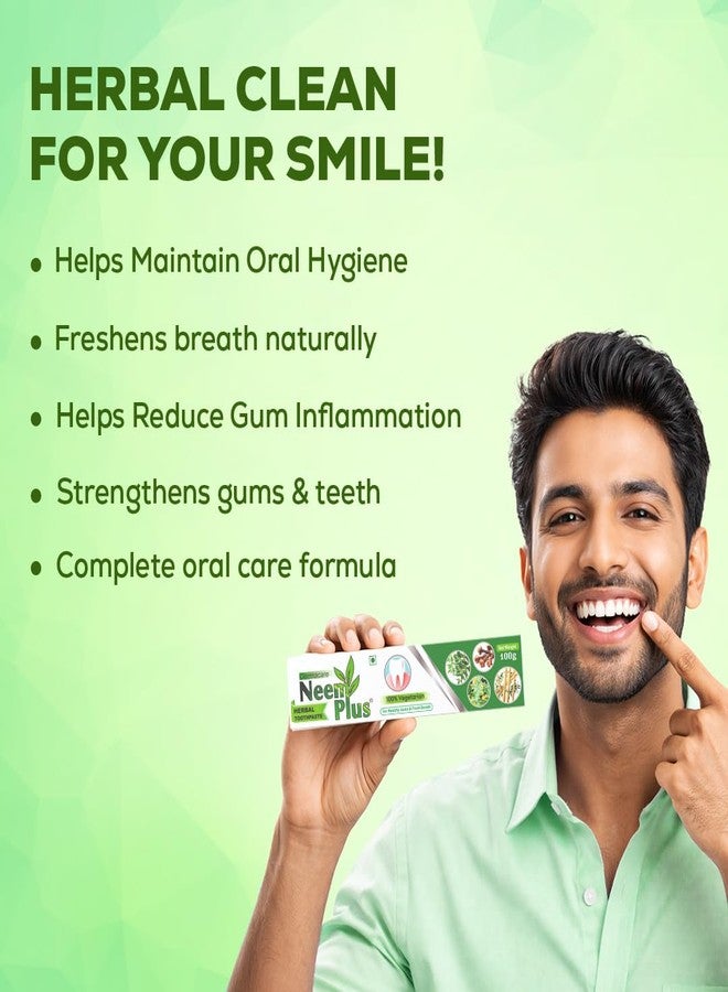 Pil Neem Plus Herbal Dental Gel | Neem toothpaste with Clove, Meswak & Babool | Promotes Fresh Breath & Keep Gum's Healthy (300g, Pack of 3) - Image 4