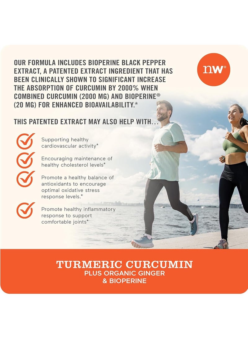 NatureWise Curcumin Turmeric Plus Ginger & BioPerine 90 Vegan Capsules - Image 5