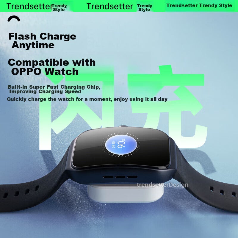 JD Jing Zao Trendsetter Compatible Charging Dock for OPPO Watch, Suitable for Watch 4 Pro/Watch 3/2/SE/Watch X/X2/Mini, Charging Cable for OnePlus 2 Watch, Magnetic Charging Accessory - Image 2