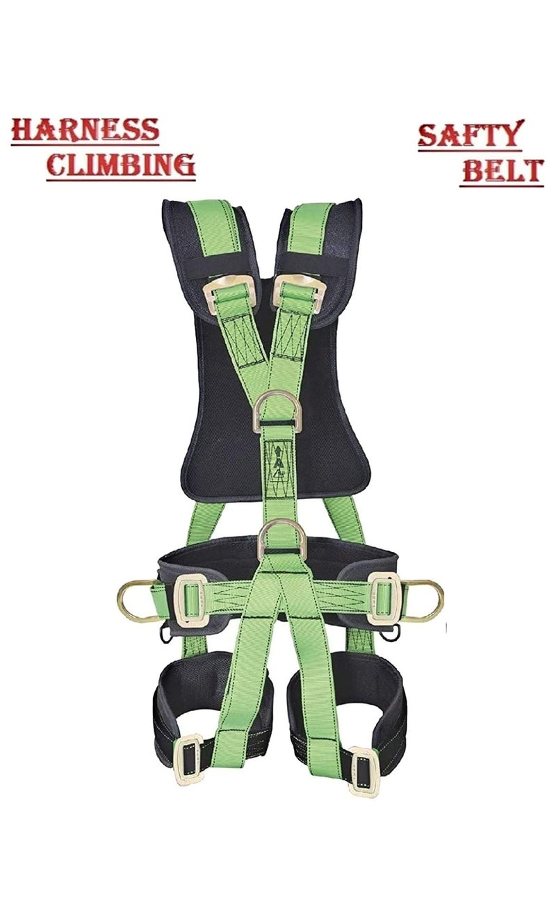 Roshan Freefall Unisex Polyester Full Body Sit Harness Climbing Safety Belt (Green) - Image 2