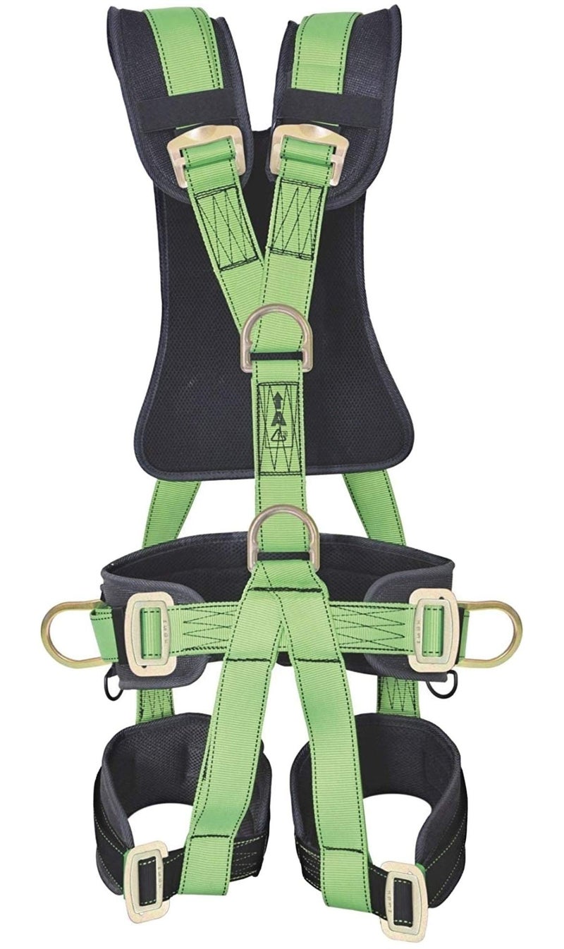 Roshan Freefall Unisex Polyester Full Body Sit Harness Climbing Safety Belt (Green) - Image 1