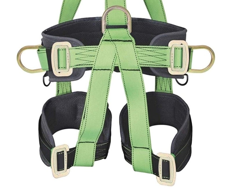 Roshan Freefall Unisex Polyester Full Body Sit Harness Climbing Safety Belt (Green) - Image 4