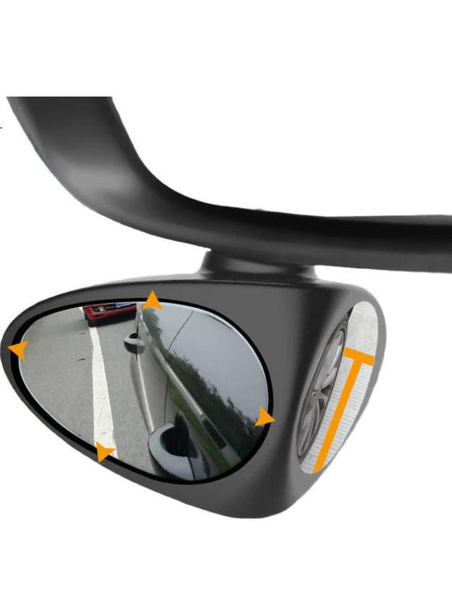 DiGallen Car Rearview Mirror Small Round Mirror, Front And Rear Wheel Blind Spot Reversing Mirror, 360-Degree Borderless Ultra-Clear Adjustable High-Definition Auxiliary Reflective Blind Spot, Car Accessories, Driver'S Side - Single Pack - Image 2