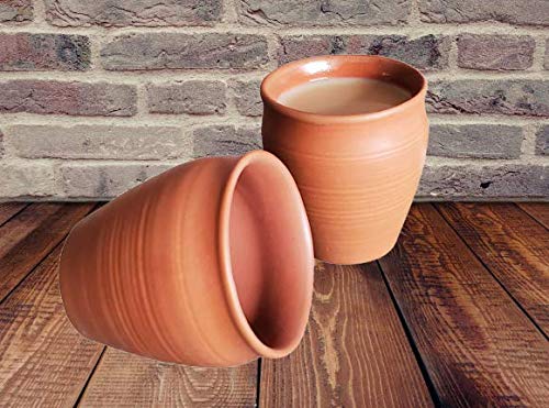 Pure Source India Clay Coffee Cup 6 Pieces Brown 150 ml - Image 2