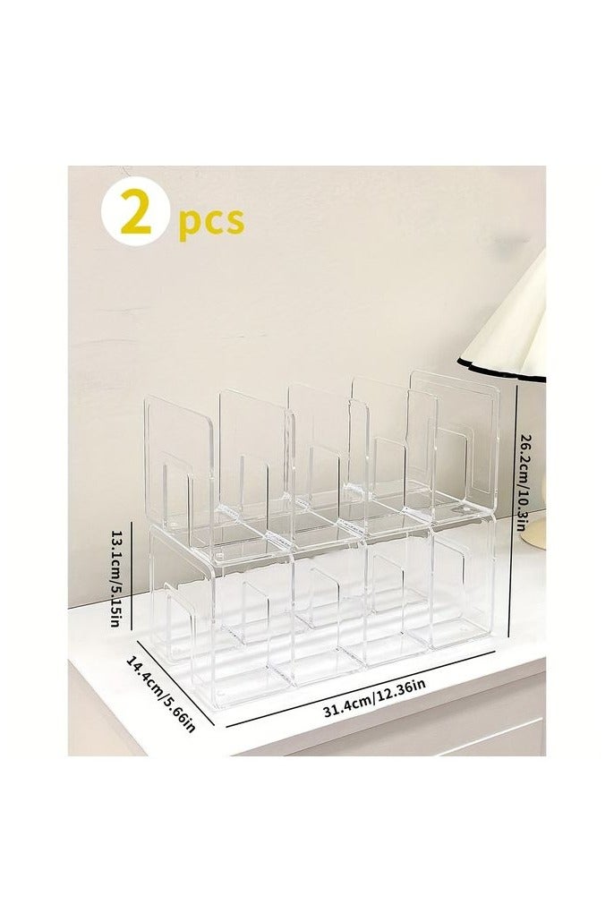 هومستر منظم حقيبة الأكريليك 4 شبكات واضح 2 حزمة، حامل فاصل صندوق شفاف لتخزين وعرض حقيبة اليد، غير ذلك (المنظمات الإضافية) - Image 2