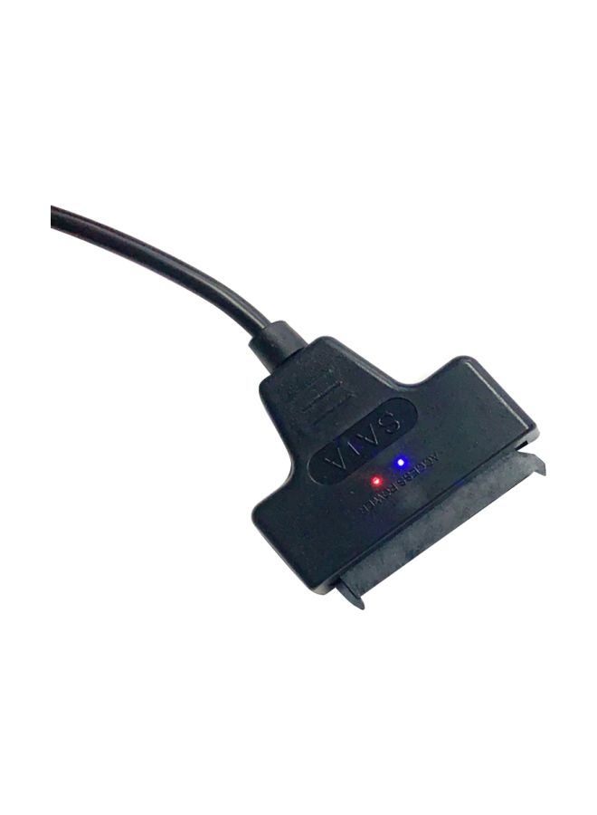 USB 2.0 To SATA Hard Drive Adapter Cable Black/Silver - Image 2