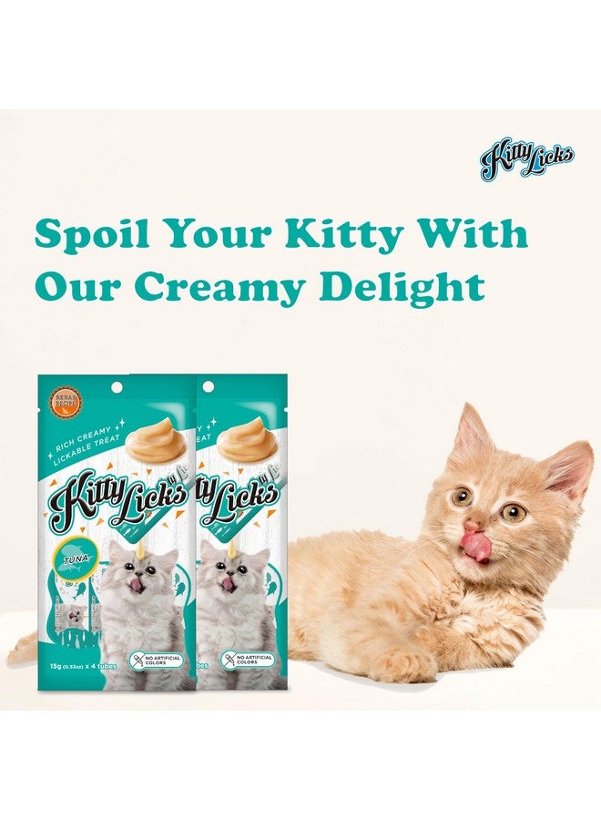 Rena Happy Cat Combo: 1 Pack of Kitty LicksTuna Lickable Treat and 1 Matatabi Stick Cat Toy with Tassels - Image 3