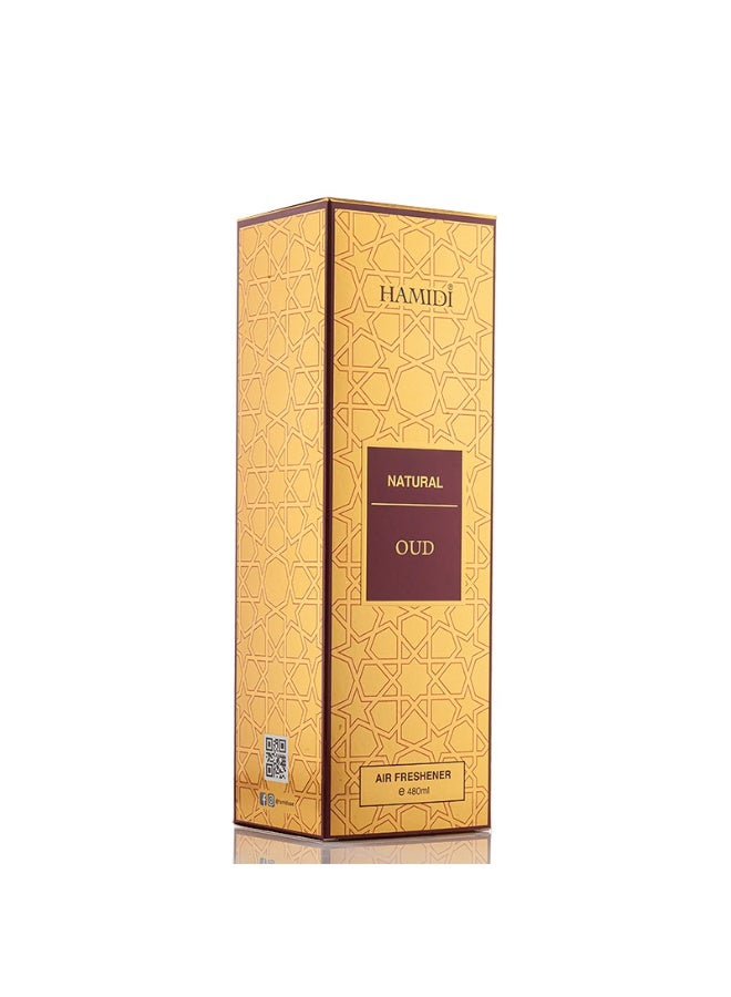Hamidi Natural Oud Non-alcoholic Home Air Freshener Spray 480ml, Pleasant Scent - Image 3
