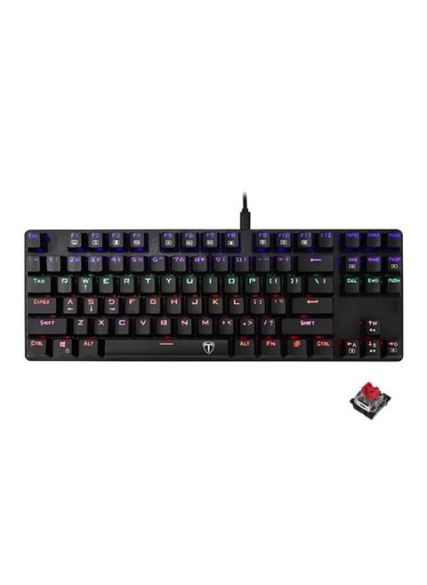 T-DAGGER TGK313 Bora Gaming Mechanical Keyboard - Rainbow LED Lighting - Hot Swappable Switches Red Switch