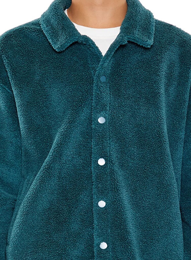 FOREVER 21 Plush Drop-Sleeve Shacket  - Image 5