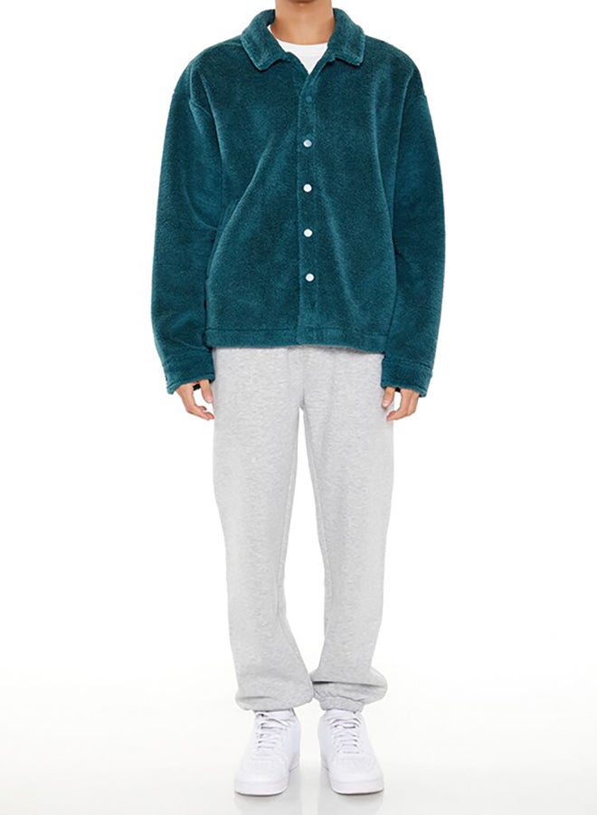 FOREVER 21 Plush Drop-Sleeve Shacket  - Image 4