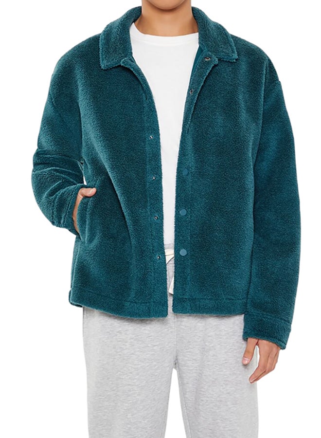 FOREVER 21 Plush Drop-Sleeve Shacket  - Image 1