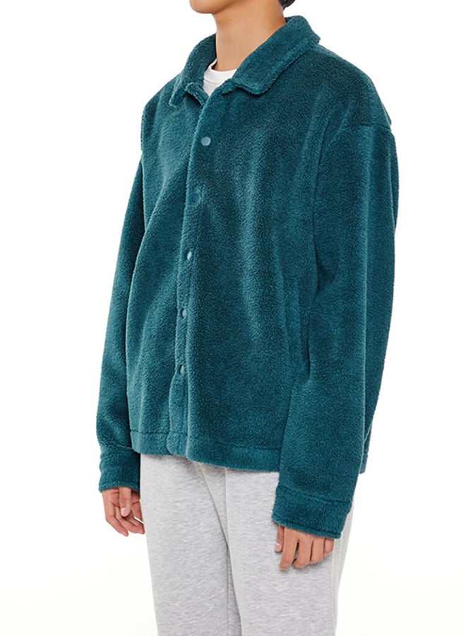 FOREVER 21 Plush Drop-Sleeve Shacket  - Image 2