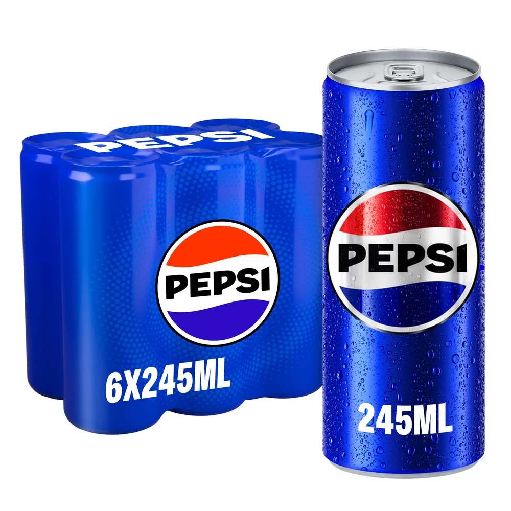 Pepsi Carbonated Soft Drink, Pepsi Cola Soft Drink Can- 245ml