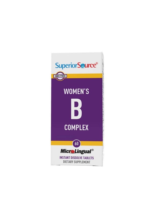 Superior Source Women’S B Complex Quick Dissolve Sublingual Tablets 60 Ct B12 1000 Mcg Plus B1 B2 B3 B5 B6 B7  Folic Acid B9 Stress Heart  Immune Support Increased Metabolism Nongmo  - Image 3