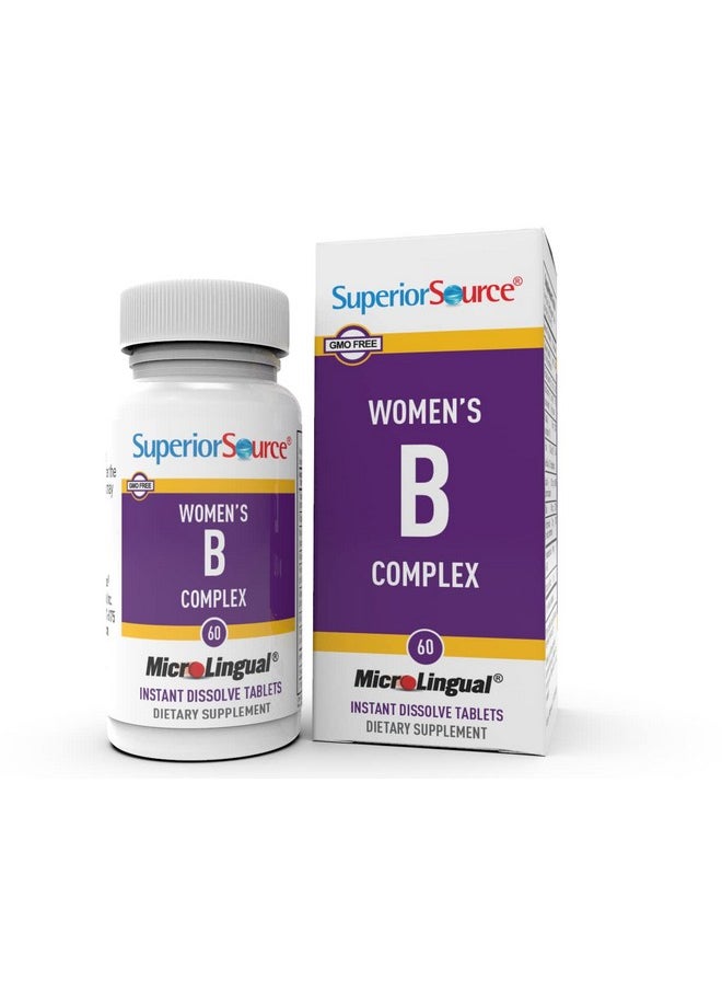 Superior Source Women’S B Complex Quick Dissolve Sublingual Tablets 60 Ct B12 1000 Mcg Plus B1 B2 B3 B5 B6 B7  Folic Acid B9 Stress Heart  Immune Support Increased Metabolism Nongmo  - Image 2