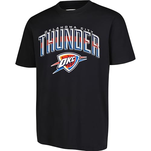 Ultra Game NBA Official Mens Super Soft Supreme TShirt Unisex Oklahoma City Thunder Black Small - Image 1