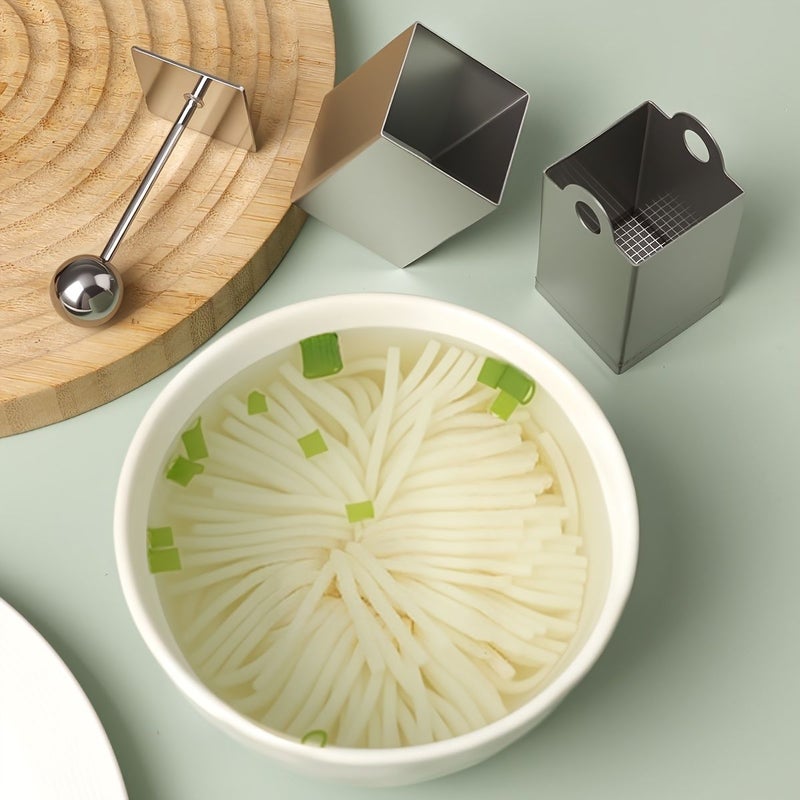 1 Set Stainless Steel Tofu Slicer Press and Chrysanthemum Knife Set Easy to Use Clean Kitchen Tool for Home Restaurants Inns Hotels - Image 5