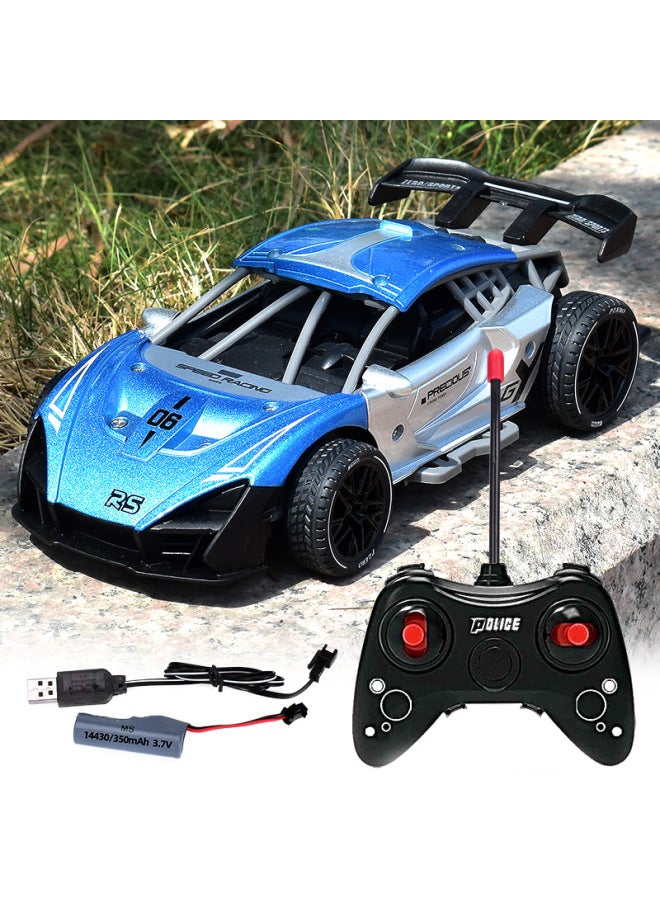 1:20 Skeleton Alloy Remote Control Car Boy PK Racing Car Four-way Rechargeable Remote Control Toy Car Wholesale-Color:Type A: Blue 06 Alloy Remote Control Racing Car-Proportion:Chinese Packaging (portable Window Box 39*7 * 30cm) - Image 1