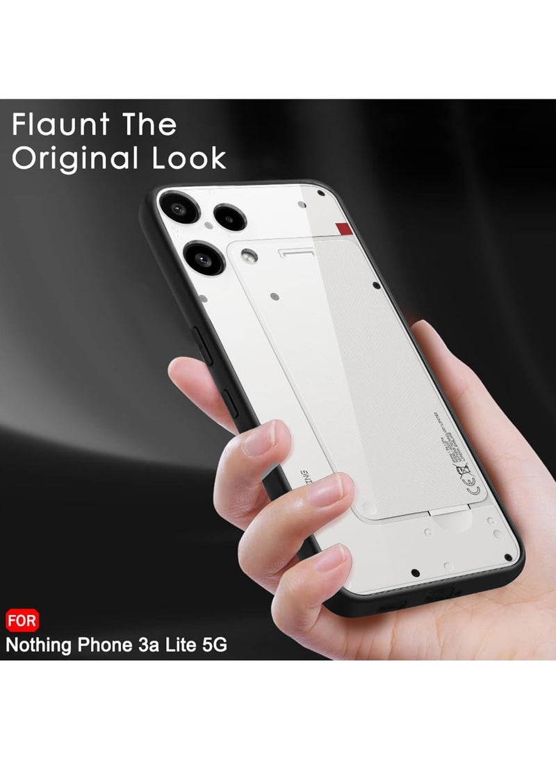 Wtech Nothing Phone (3a) Lite 5G 2025 Hybrid TPU Silicone with Raised Camera Slim Armour Case Cover (MCAPSA) - Clear/Black - Image 4