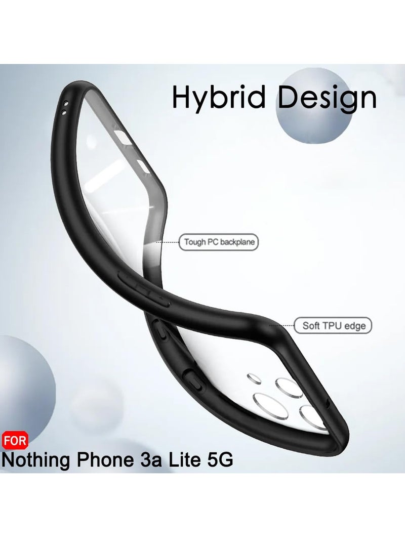 Wtech Nothing Phone (3a) Lite 5G 2025 Hybrid TPU Silicone with Raised Camera Slim Armour Case Cover (MCAPSA) - Clear/Black - Image 5