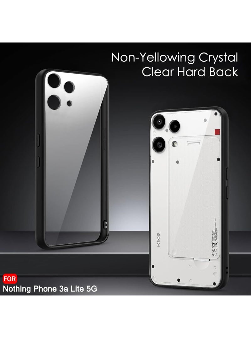 Wtech Nothing Phone (3a) Lite 5G 2025 Hybrid TPU Silicone with Raised Camera Slim Armour Case Cover (MCAPSA) - Clear/Black - Image 2