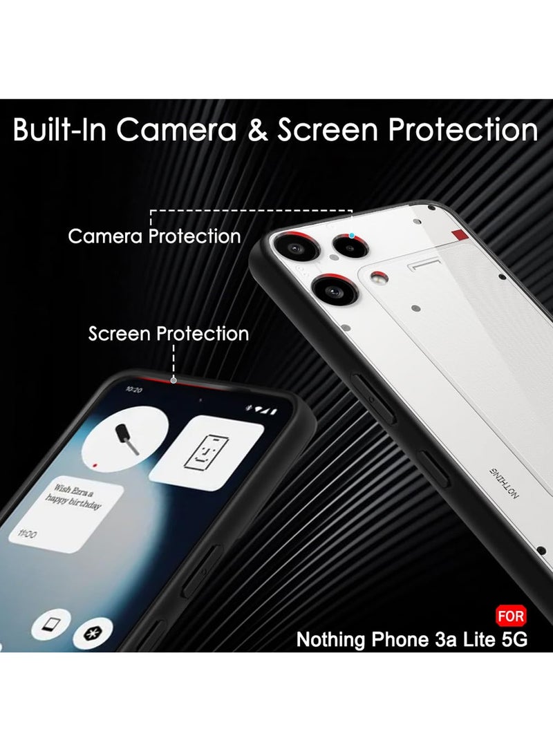 Wtech Nothing Phone (3a) Lite 5G 2025 Hybrid TPU Silicone with Raised Camera Slim Armour Case Cover (MCAPSA) - Clear/Black - Image 3