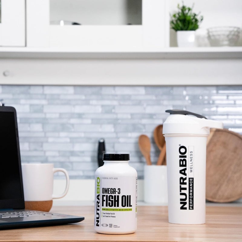 NutraBio مكملات زيت السمك أوميغا 3 من نوترا بايو 2000 ملغ 150 كبسولة لينة - Image 4