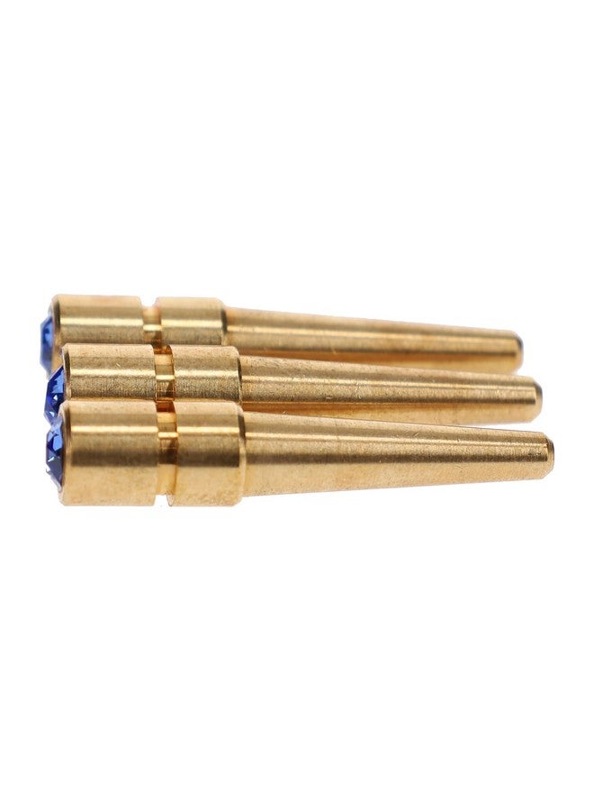 WE Games Brass Cribbage Pegs with Austrian Crystals - Set of 3 - Saphire Blue - Image 3