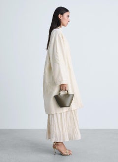 MANGO Embroidered Cotton Caftan  - Image 4
