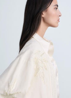MANGO Embroidered Cotton Caftan  - Image 3